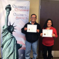 CPS employee Tania de leon celebrates her American citizenship