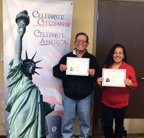 CPS employee Tania de leon celebrates her American citizenship